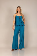 Conjunto azul petróleo